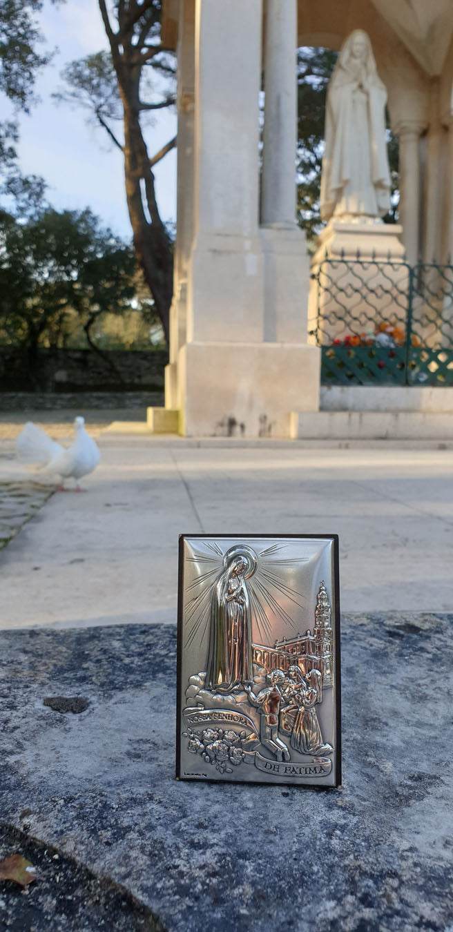 Placa de Plata de Nuestra Señora de Fátima - 3.54 inch | 9cm