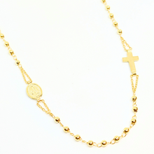 Load image into Gallery viewer, 925 Silver Rosary Necklace with Fatima Medal