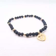 Load image into Gallery viewer, Black and Golden Mother of Heaven Bracelet
