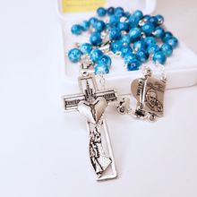 Load image into Gallery viewer, Pope Francis Blue Rosary