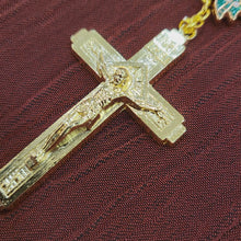 Load and play video in Gallery viewer, Christmas Rosary - Christmas Tree - Golden Cross