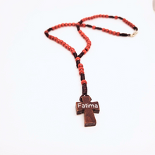 Load image into Gallery viewer, Cord & Wood Fatima Rosary