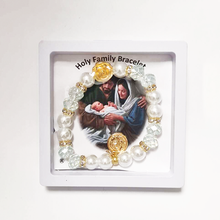 Load image into Gallery viewer, Holy Family Golden Blue Bracelet