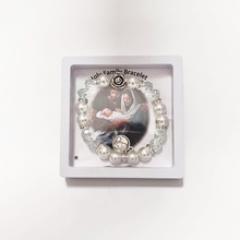 Load image into Gallery viewer, Holy Family Silver Blue Bracelet