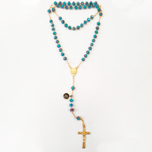 Load image into Gallery viewer, Murano Crystal Rosary - Golden Plated