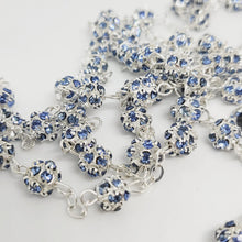 Load image into Gallery viewer, Premium Silver Medal of Fatima Rosary - Blue