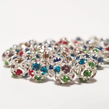 Load image into Gallery viewer, Premium Silver with Colored Crystals Rosary of Fatima
