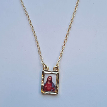 Load image into Gallery viewer, Scapular - Our Lady of Mount Carmel and Sacred Heart of Jesus