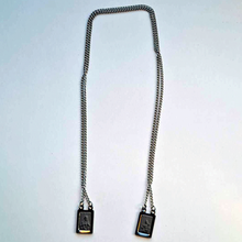 Load image into Gallery viewer, Silver Scapular - Our Lady of Mount Carmel and Sacred Heart of Jesus