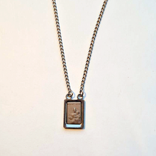 Load image into Gallery viewer, Silver Scapular - Our Lady of Mount Carmel and Sacred Heart of Jesus