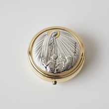 Load image into Gallery viewer, Silver Plated Pill / Rosary / Wafer Box - Our Lady of Fatima