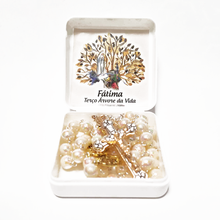 Load image into Gallery viewer, Tree of Life - Pearl Golden Rosary