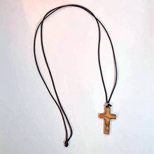 Load image into Gallery viewer, Wood Cross Necklace