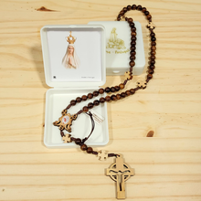 Load image into Gallery viewer, Holy Wood Fatima Rosary
