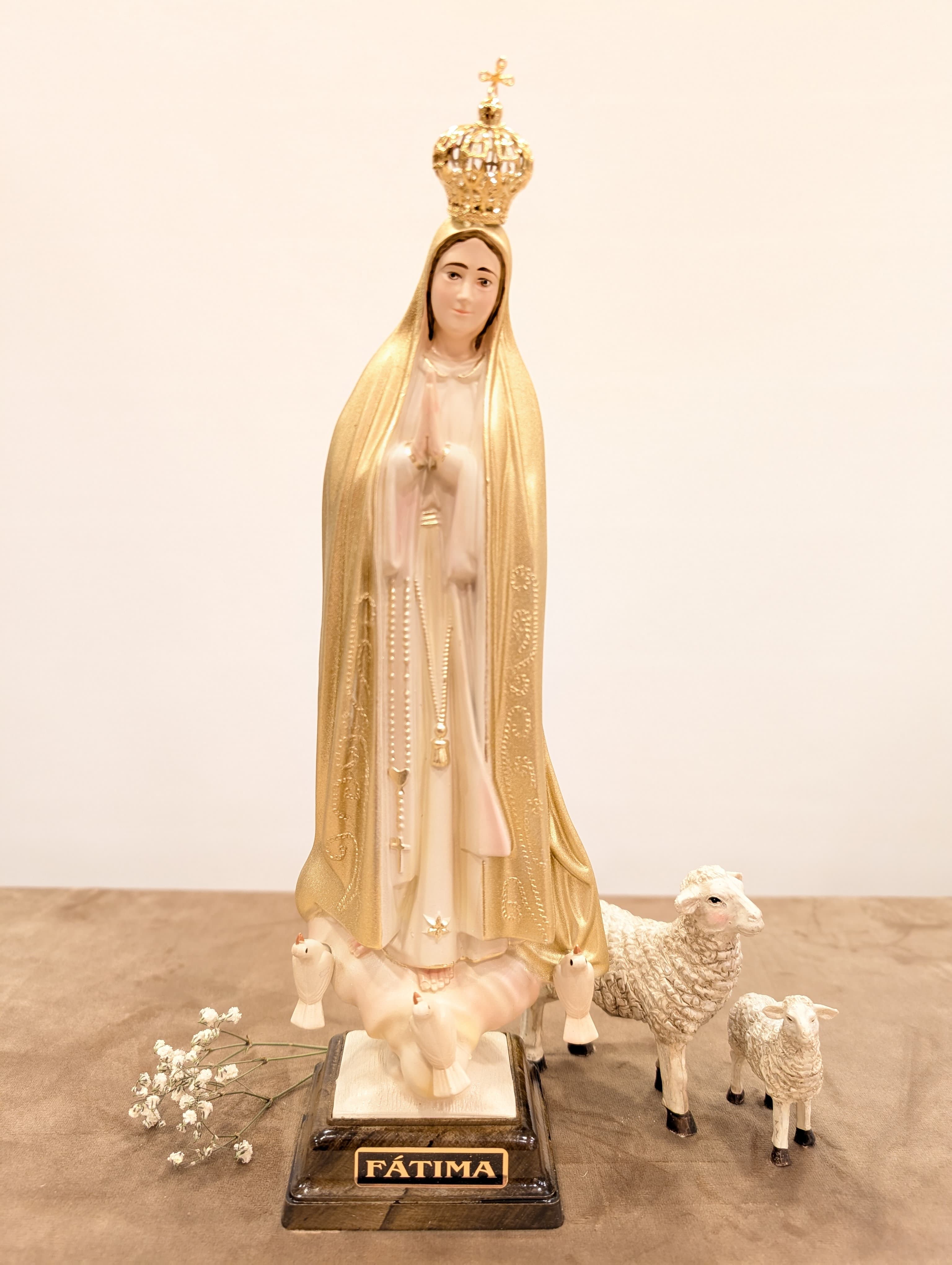 Nossa Senhora de Fátima - Edição Especial Dourada - 11.8'' | 30cm