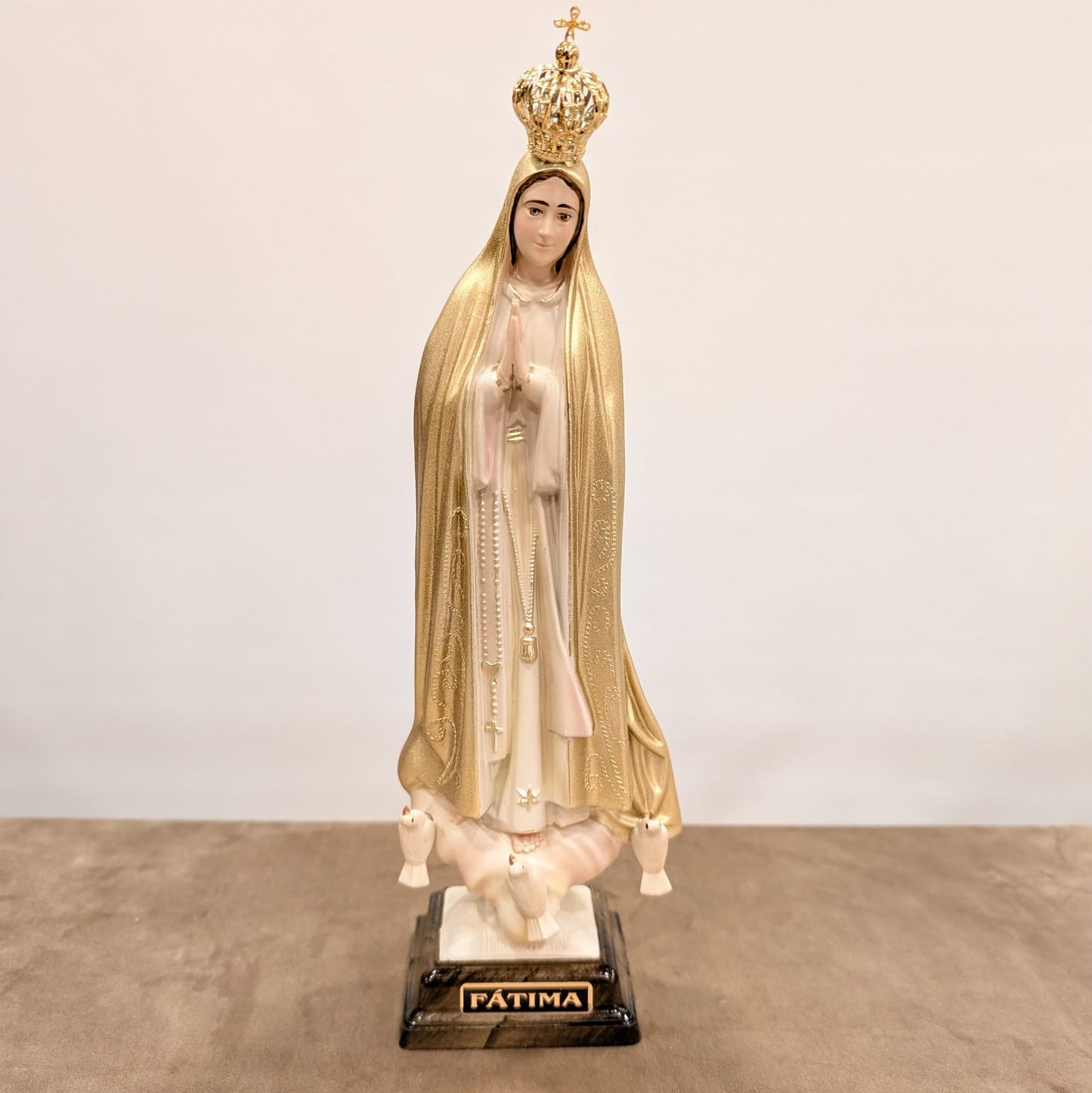 Nuestra Señora de Fátima - Edición especial dorada - 11.8'' | 30 cm