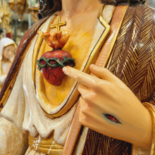 Cargar imagen en el visor de la galería, [Wood] Sacred Heart of Jesus [41.3&#39;&#39; | 105cm]

