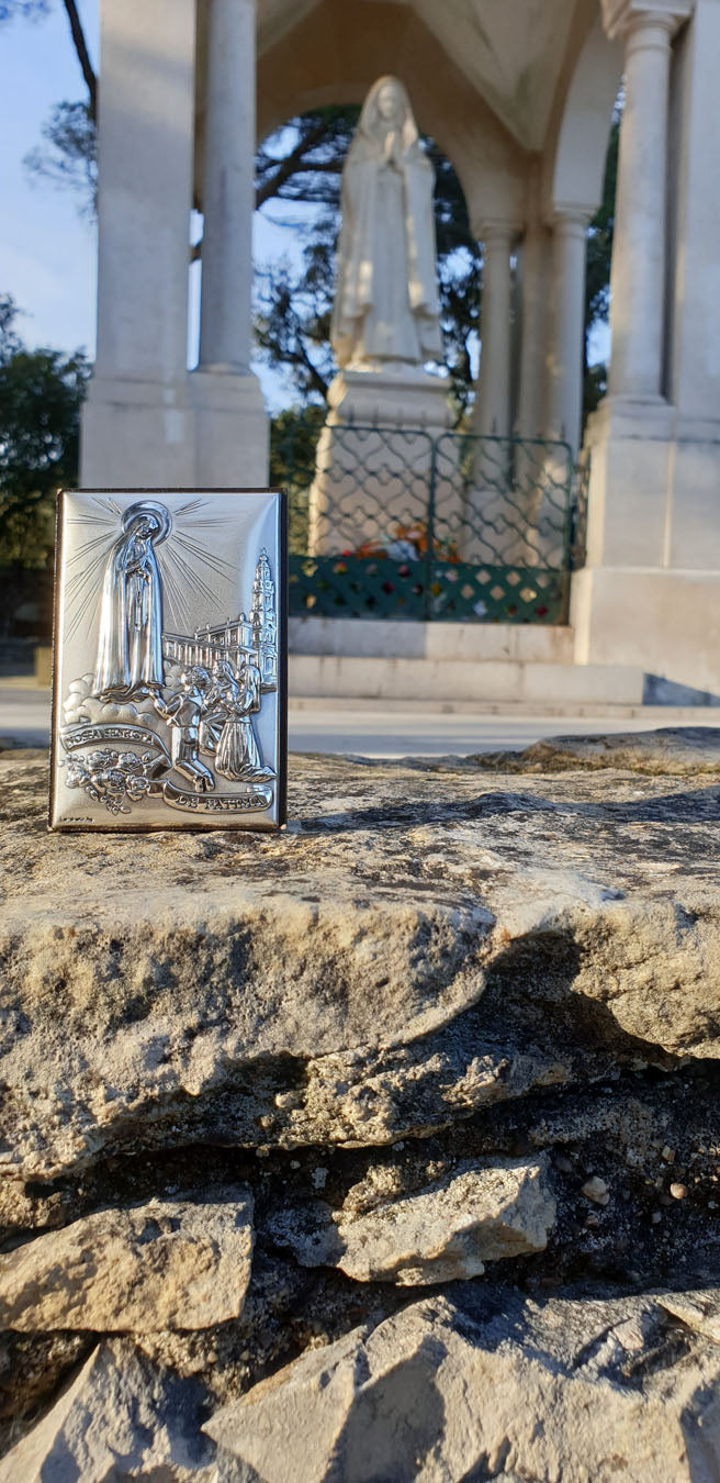 Placa de Plata de Nuestra Señora de Fátima - 3.54 inch | 9cm