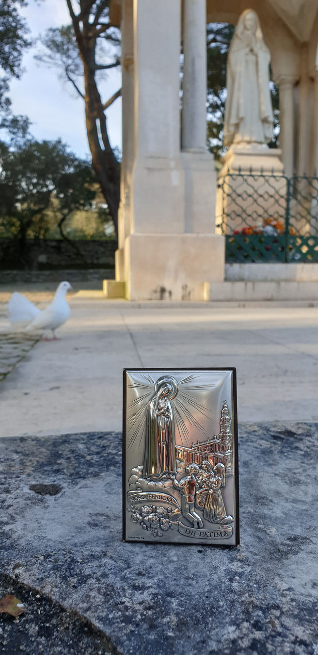 Placa de Plata de Nuestra Señora de Fátima - 3.54 inch | 9cm
