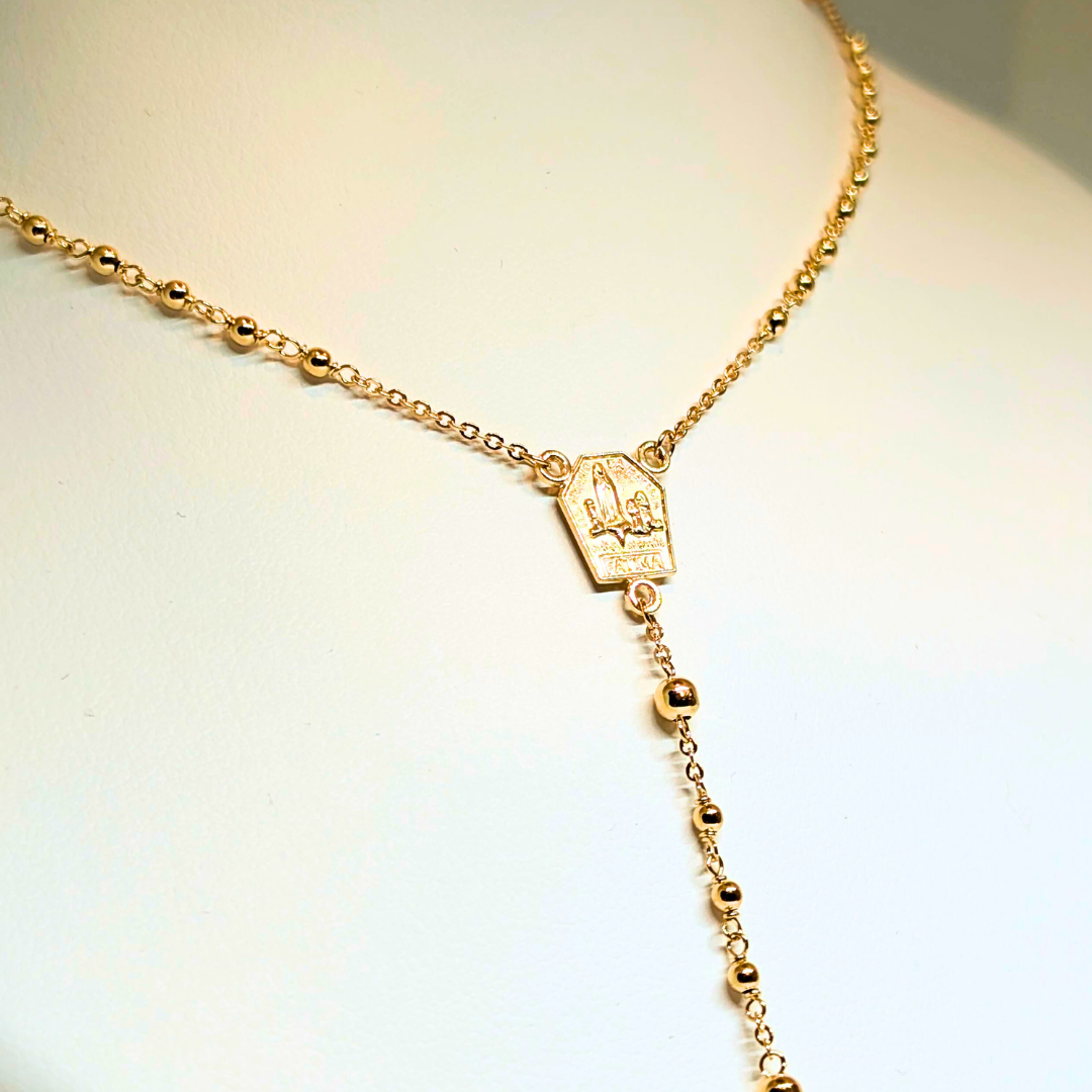 Apparitions Rosary Necklace [9Kt Gold]