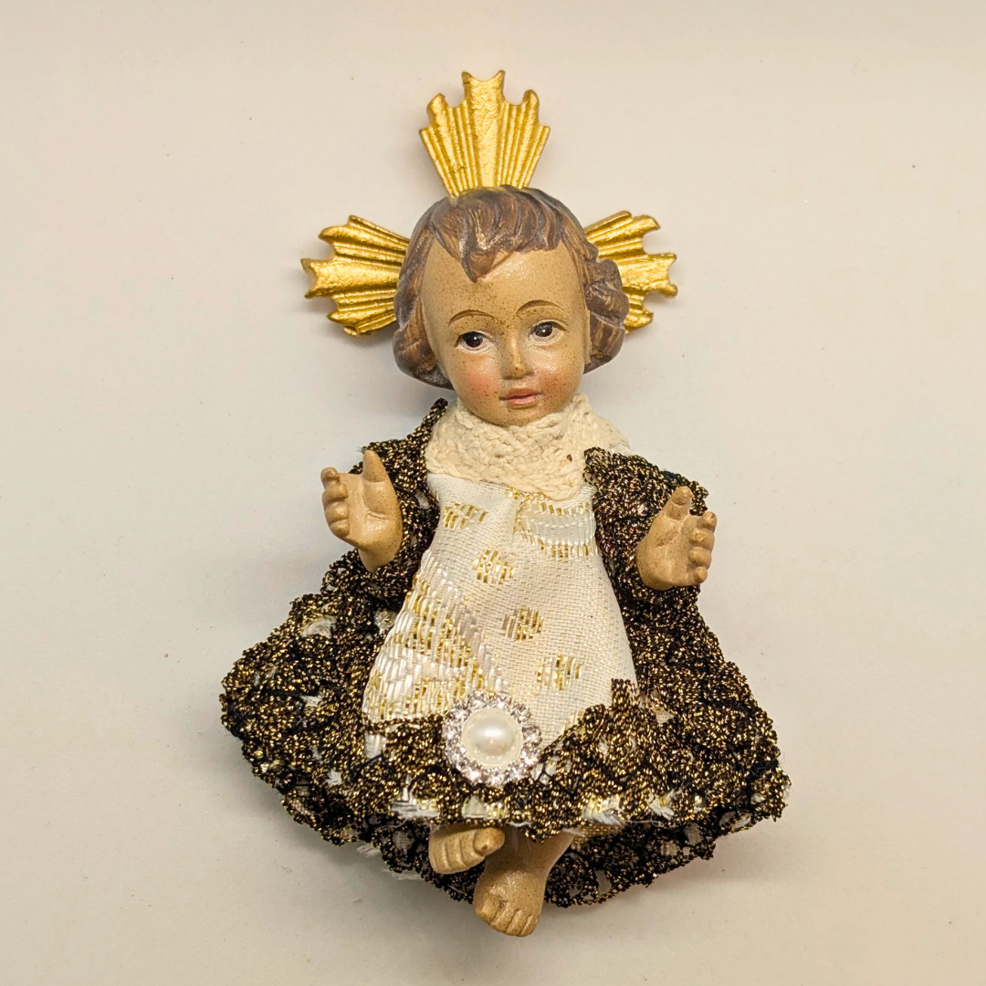 Dressed Baby Jesus with Pillow [Premium] - 3.94'' | 10cm