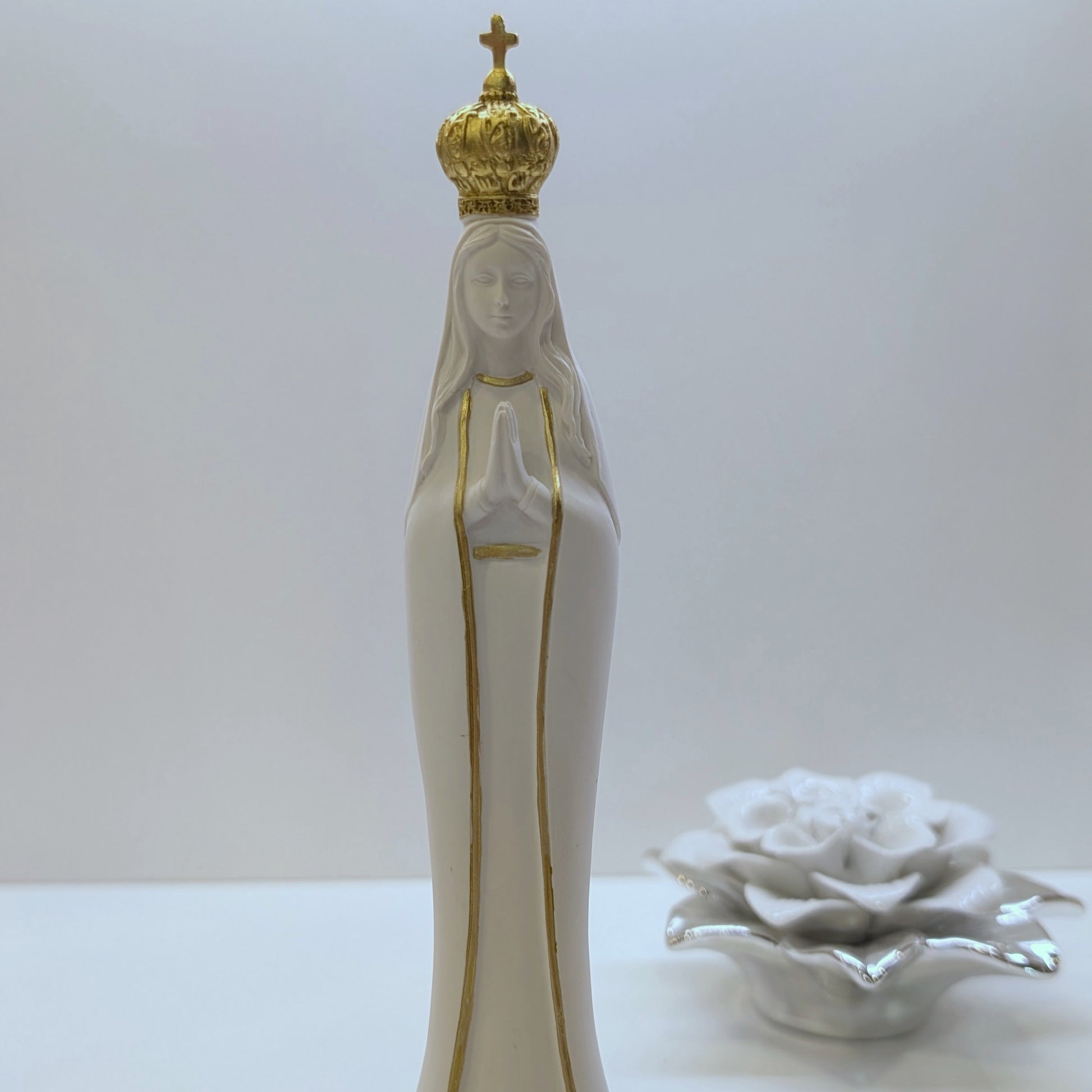 Golden Our Lady of Fatima Statue [7.9'' | 20cm]