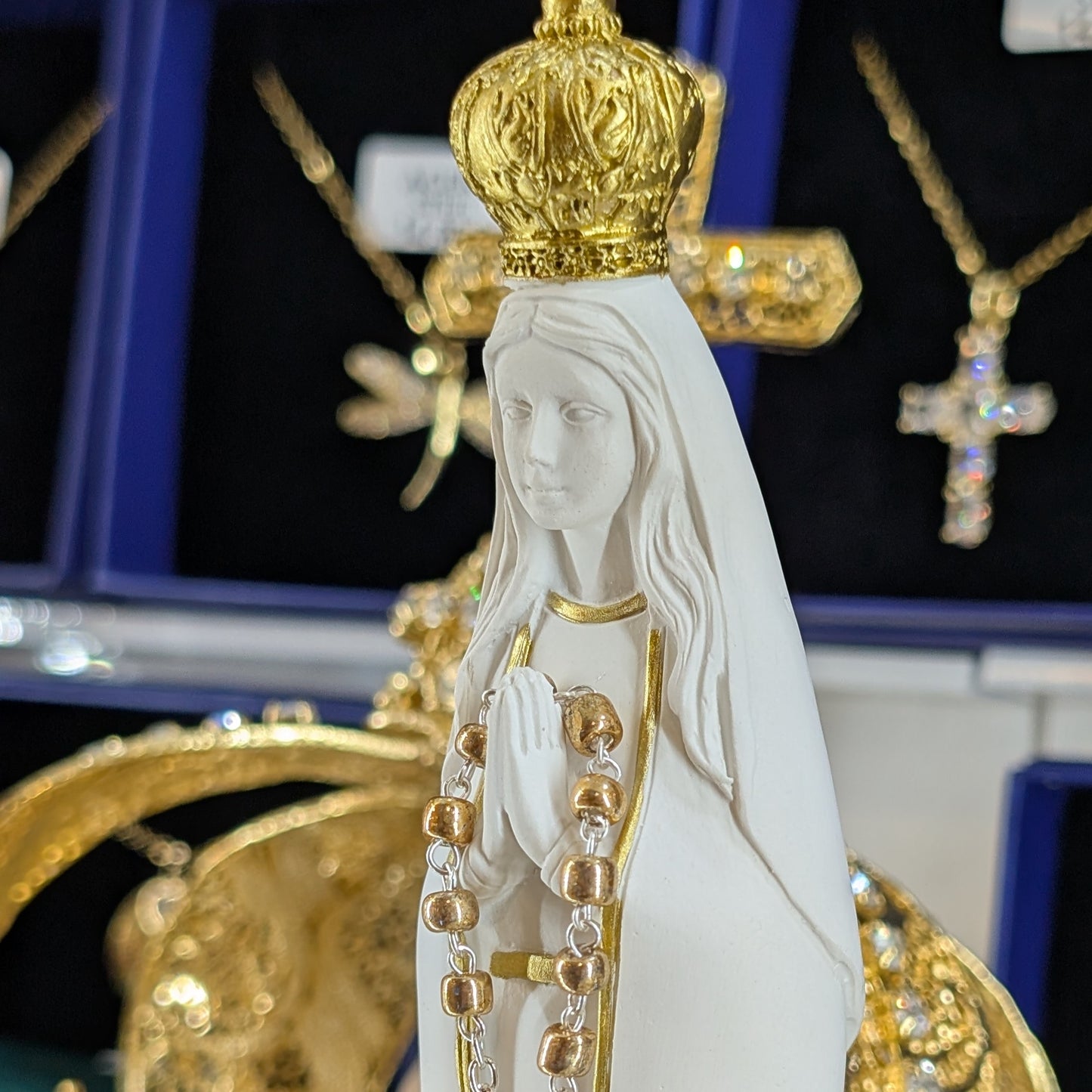 Golden Our Lady of Fatima Statue [7.9'' | 20cm]