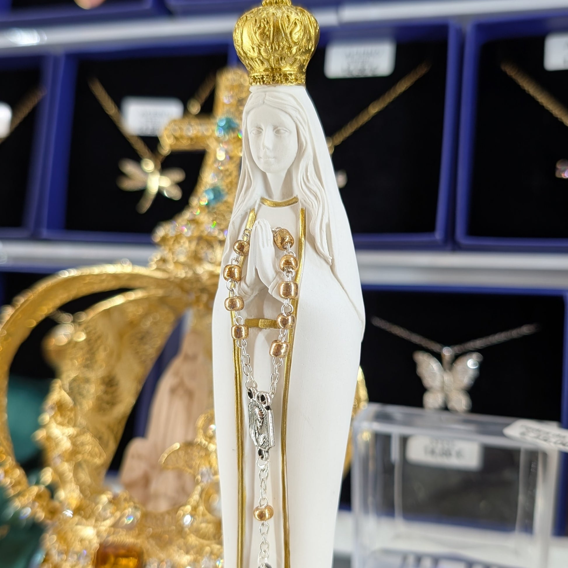 Golden Our Lady of Fatima Statue [7.9'' | 20cm]