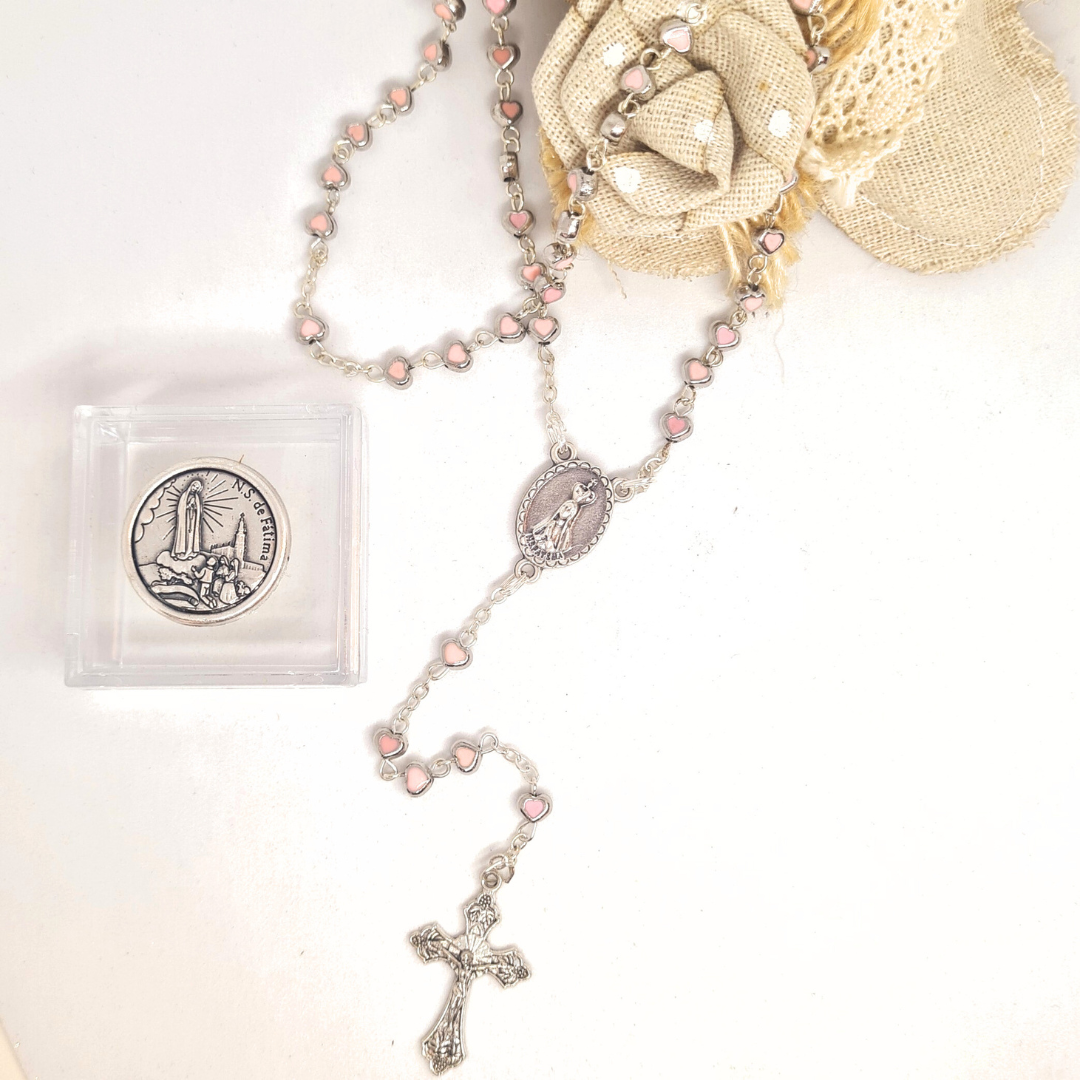 Heart-Shaped Bead Rosary [2 colors]