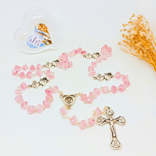 Cargar imagen en el visor de la galería, Heart of Jesus and Mary Rosary [Pink]
