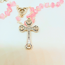 Cargar imagen en el visor de la galería, Heart of Jesus and Mary Rosary [Pink]
