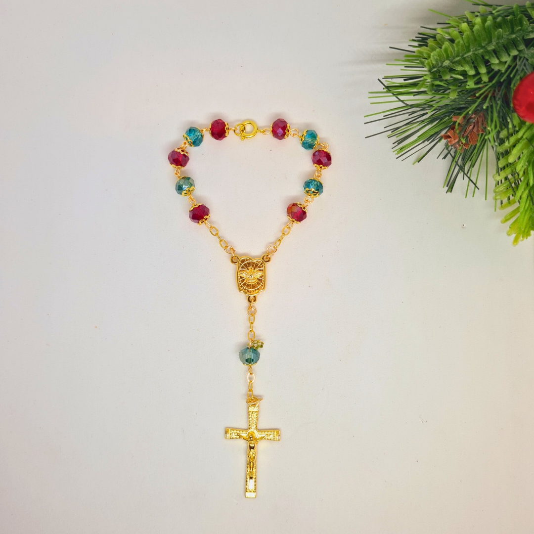 Holy Family and Holy Spirit Crystal Decade Rosary