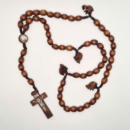 Holy Spirit Wood Rosary of Fatima