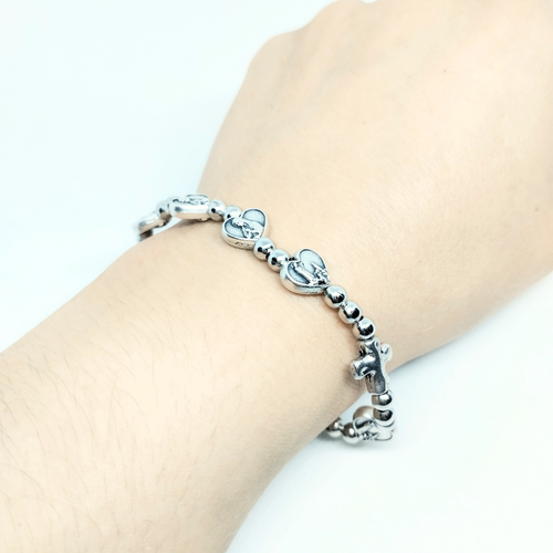 Metal decade Rosary Bracelet - Our Lady of Fatima