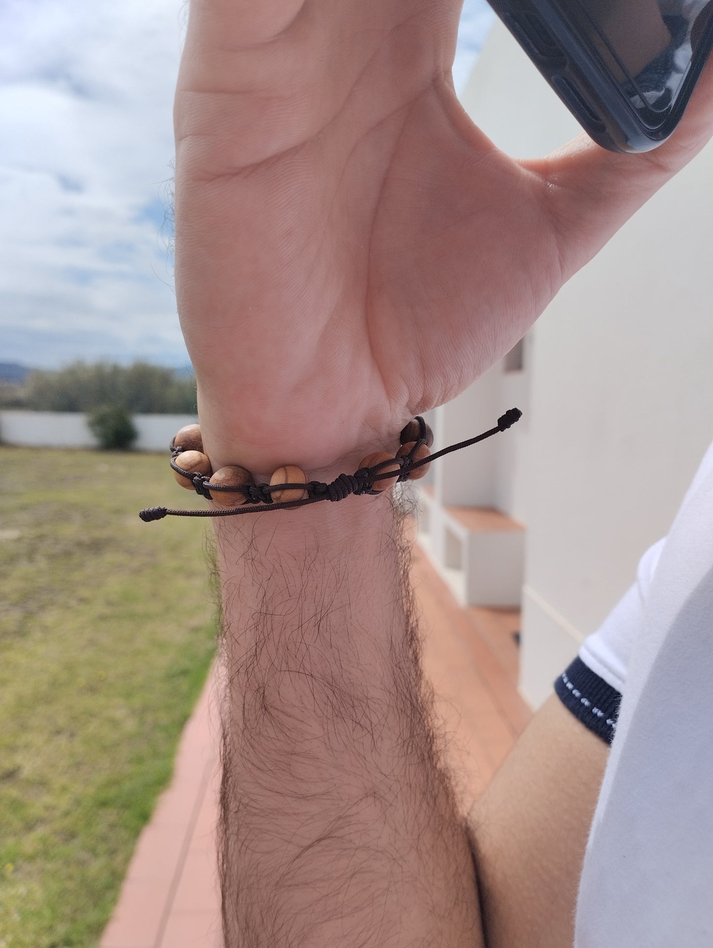 Pulsera Madera de Olivo - Docena de Cruz