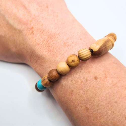 Saint Benedict Wood Bracelet