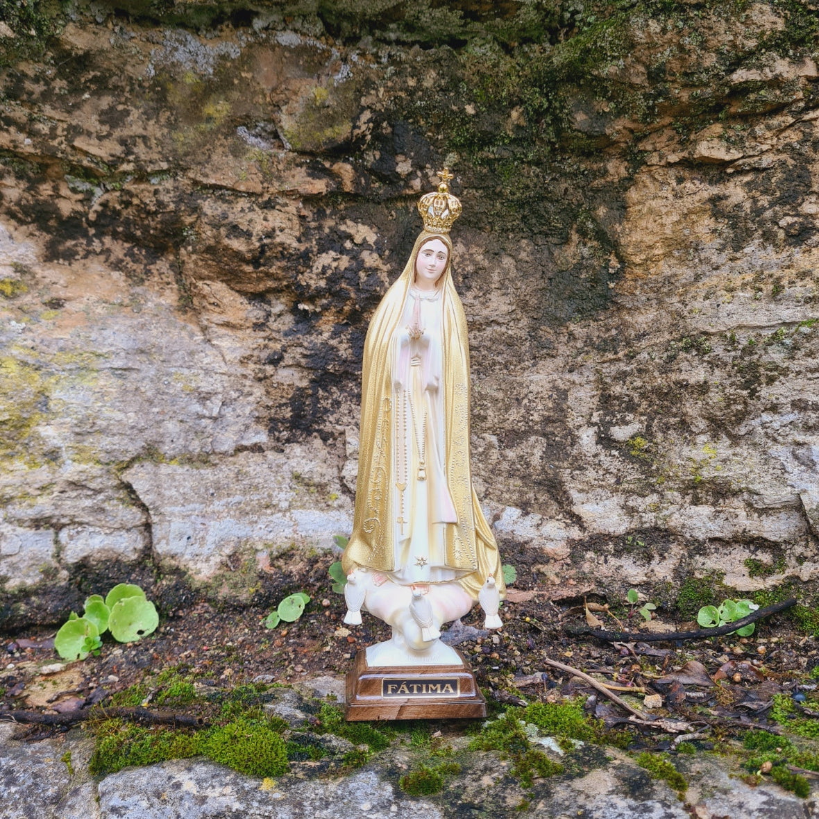 Nuestra Señora de Fátima - Edición especial dorada - 11.8'' | 30 cm