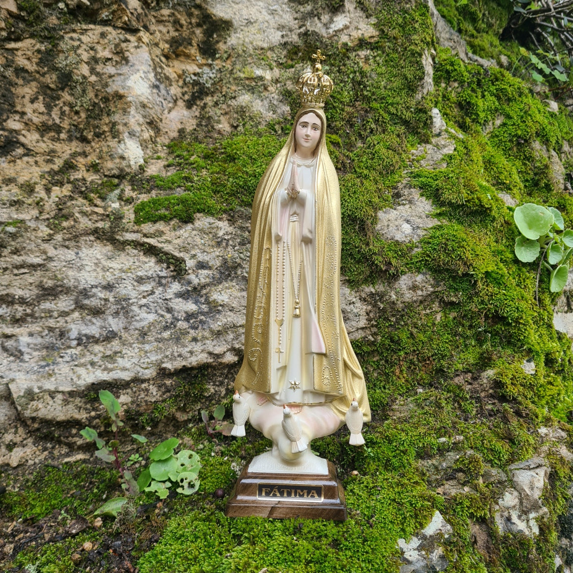 Nuestra Señora de Fátima - Edición especial dorada - 11.8'' | 30 cm