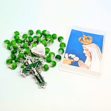 Cargar imagen en el visor de la galería, Our Lady Heart Green Rosary
