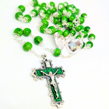 Cargar imagen en el visor de la galería, Our Lady Heart Green Rosary

