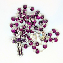 Cargar imagen en el visor de la galería, Our Lady Heart Purple Rosary
