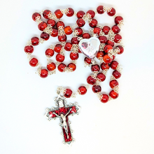 Cargar imagen en el visor de la galería, Our Lady Heart Red Rosary
