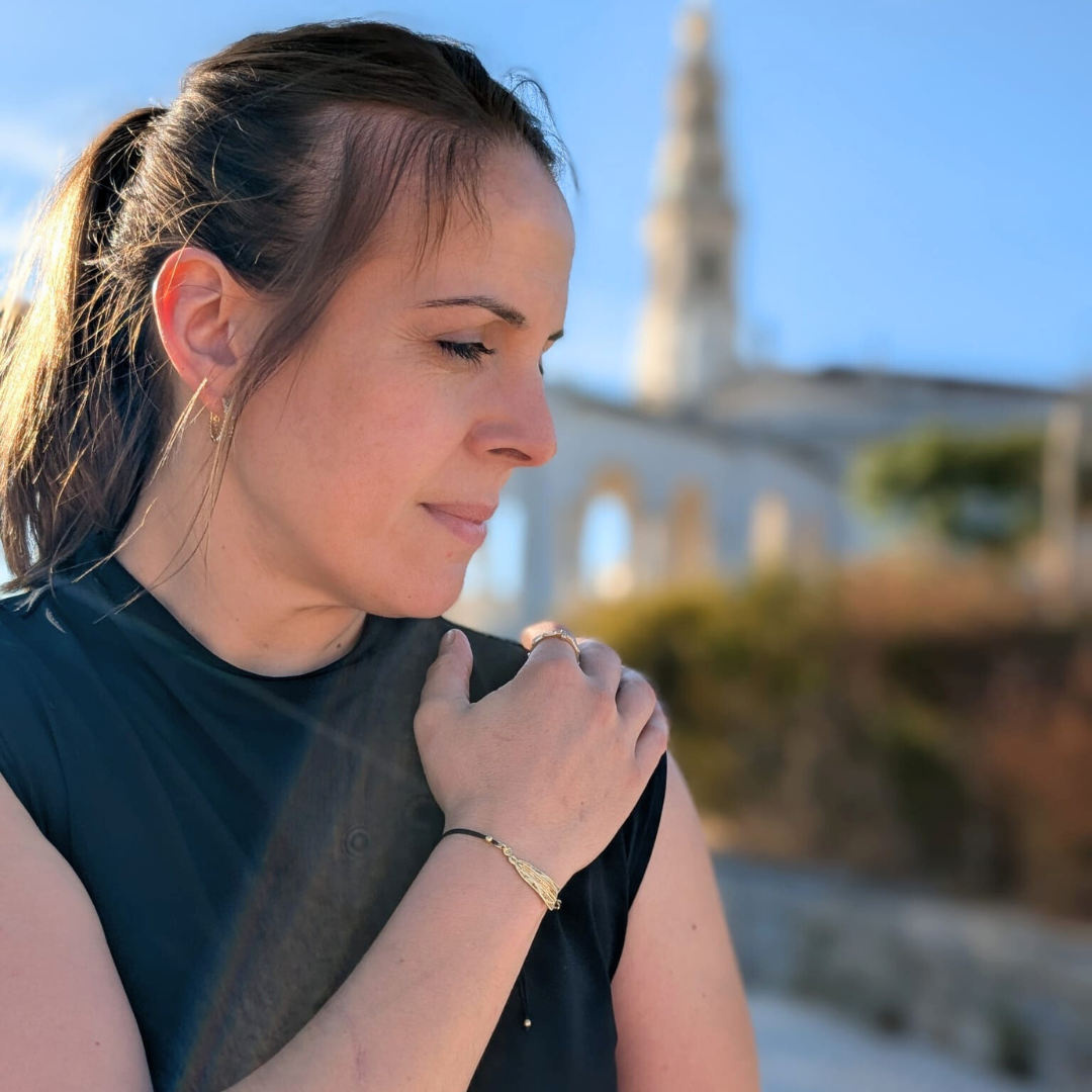 Our Lady of Fatima Filigree Bracelet [Gold Plated Silver]