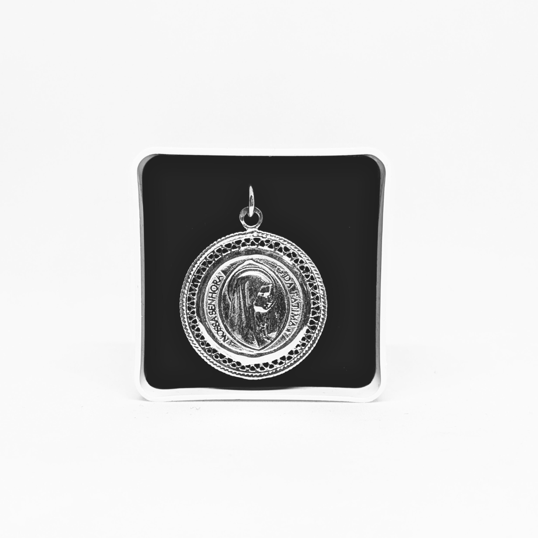 Our Lady of Fatima Filigree Necklace [925 Silver]