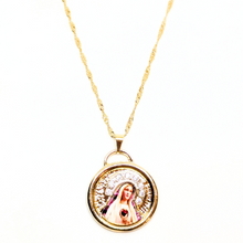 Load image into Gallery viewer, Our Lady of Fatima Necklace - Zirconia
