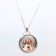 Load image into Gallery viewer, Our Lady of Fatima Necklace - Zirconia
