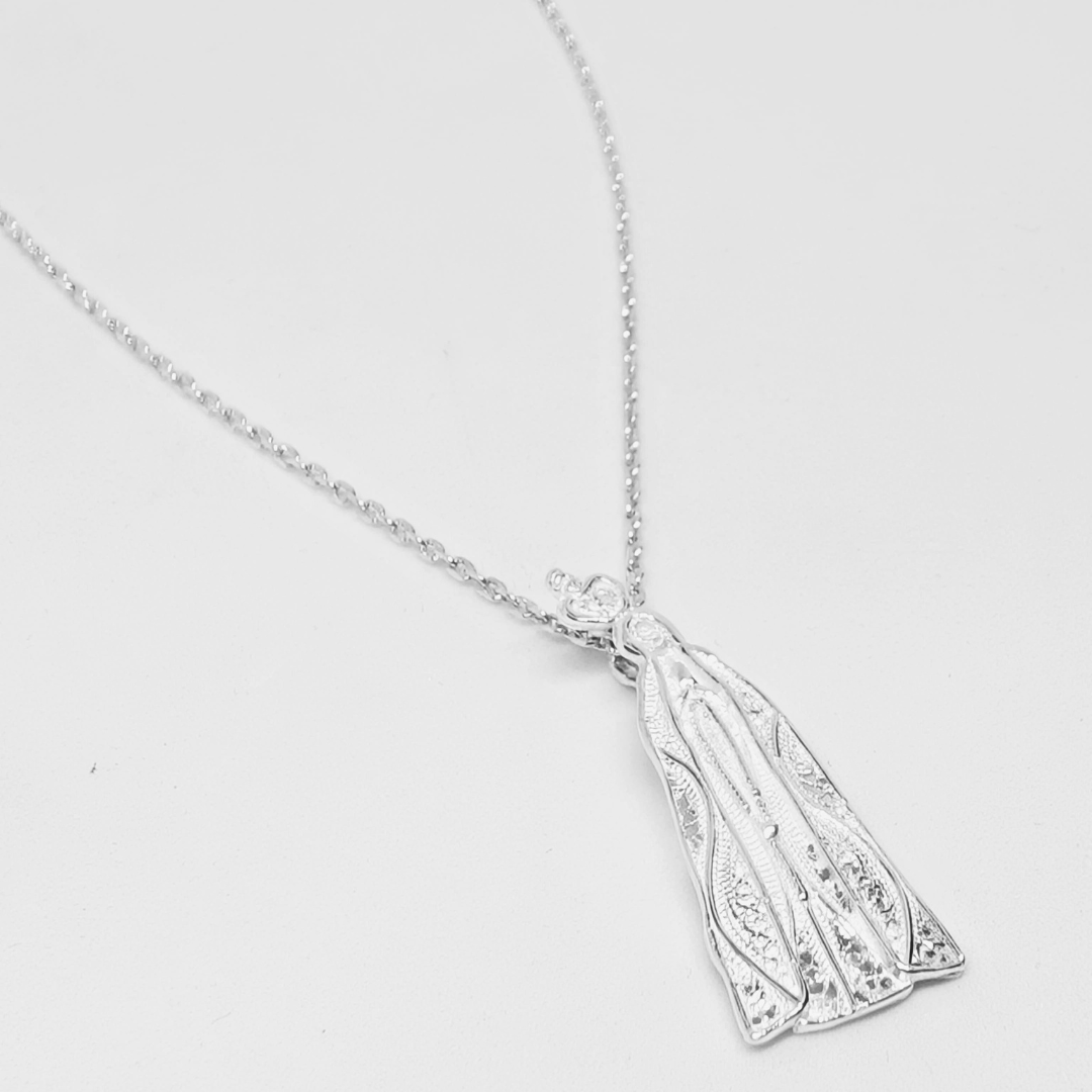 Our Lady of Fatima Necklace [Sterling Silver]