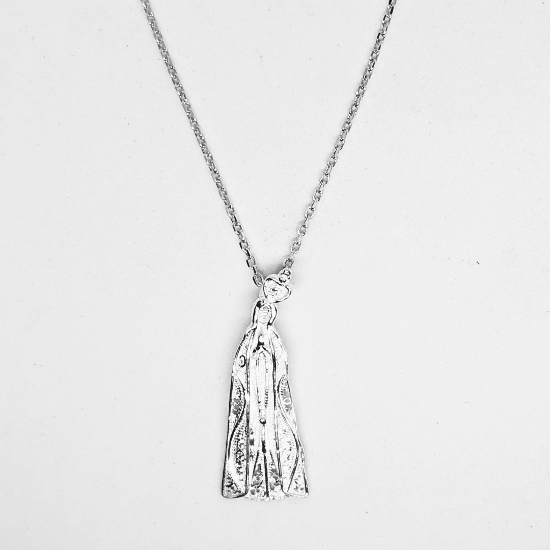 Our Lady of Fatima Necklace [Sterling Silver]
