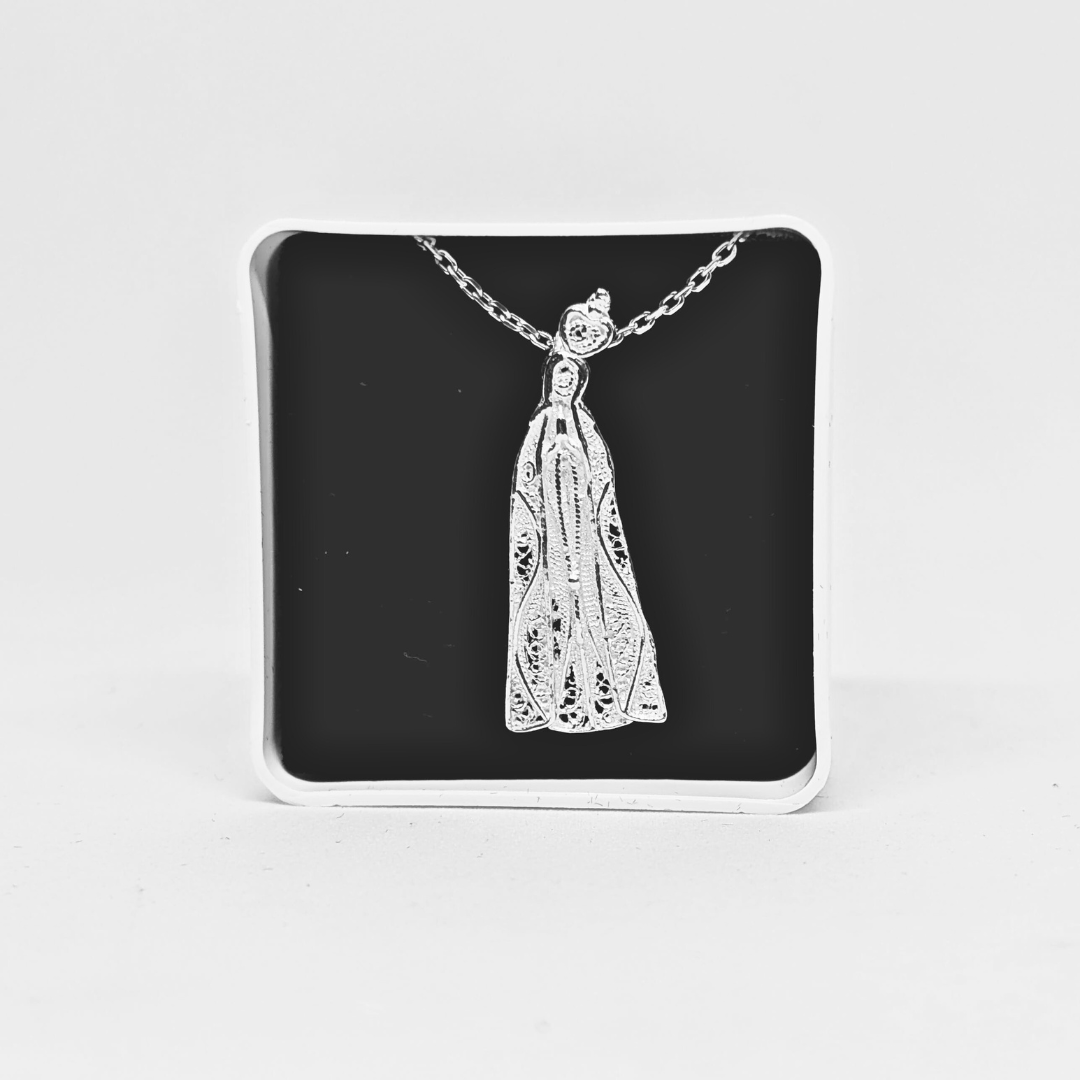 Our Lady of Fatima Necklace [Sterling Silver]
