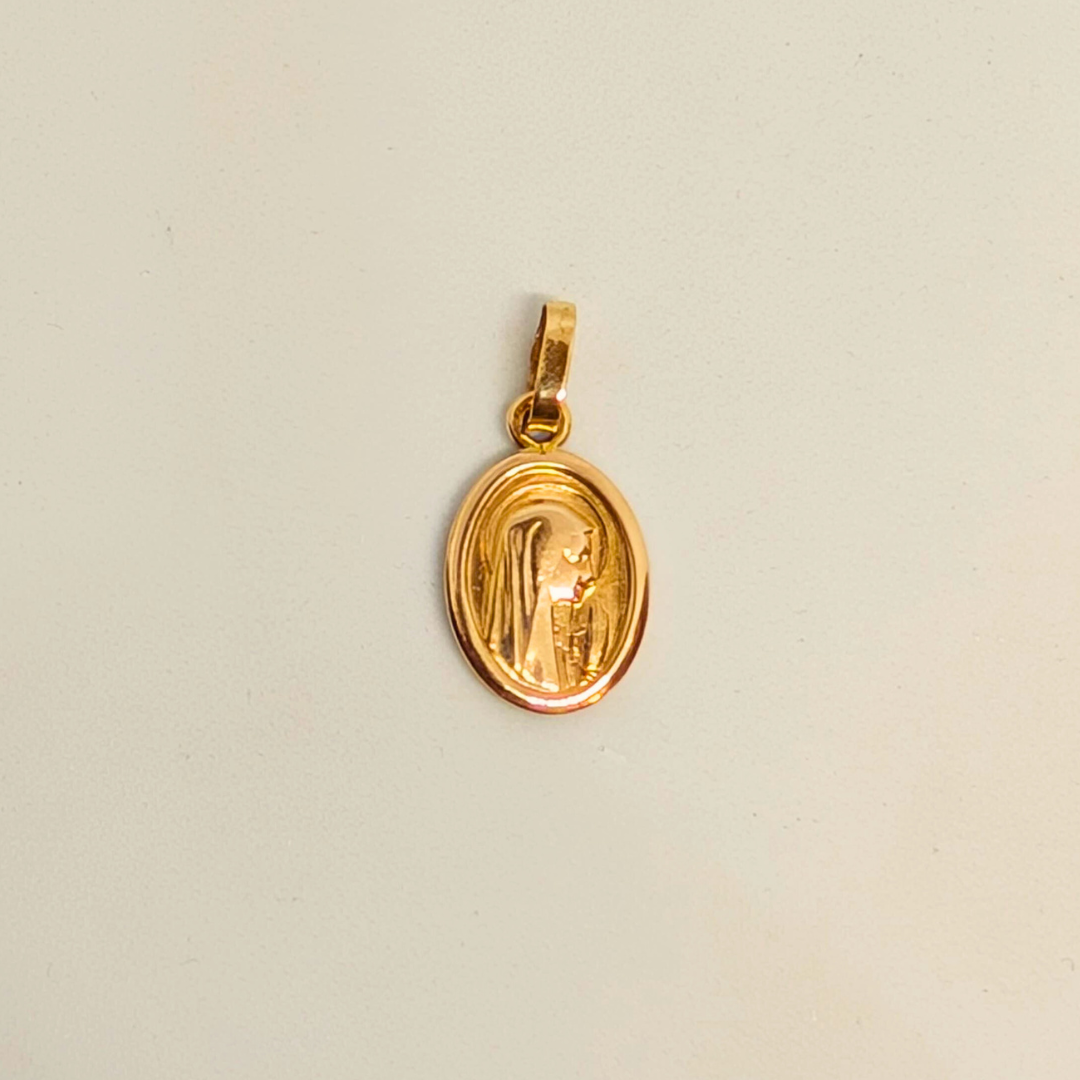 Our Lady of Fatima medal Necklace [19.2Kt Gold]